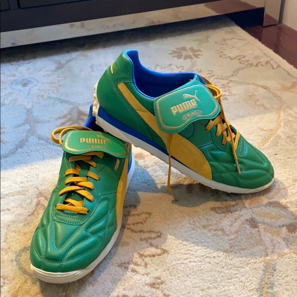 Green Puma sneakers